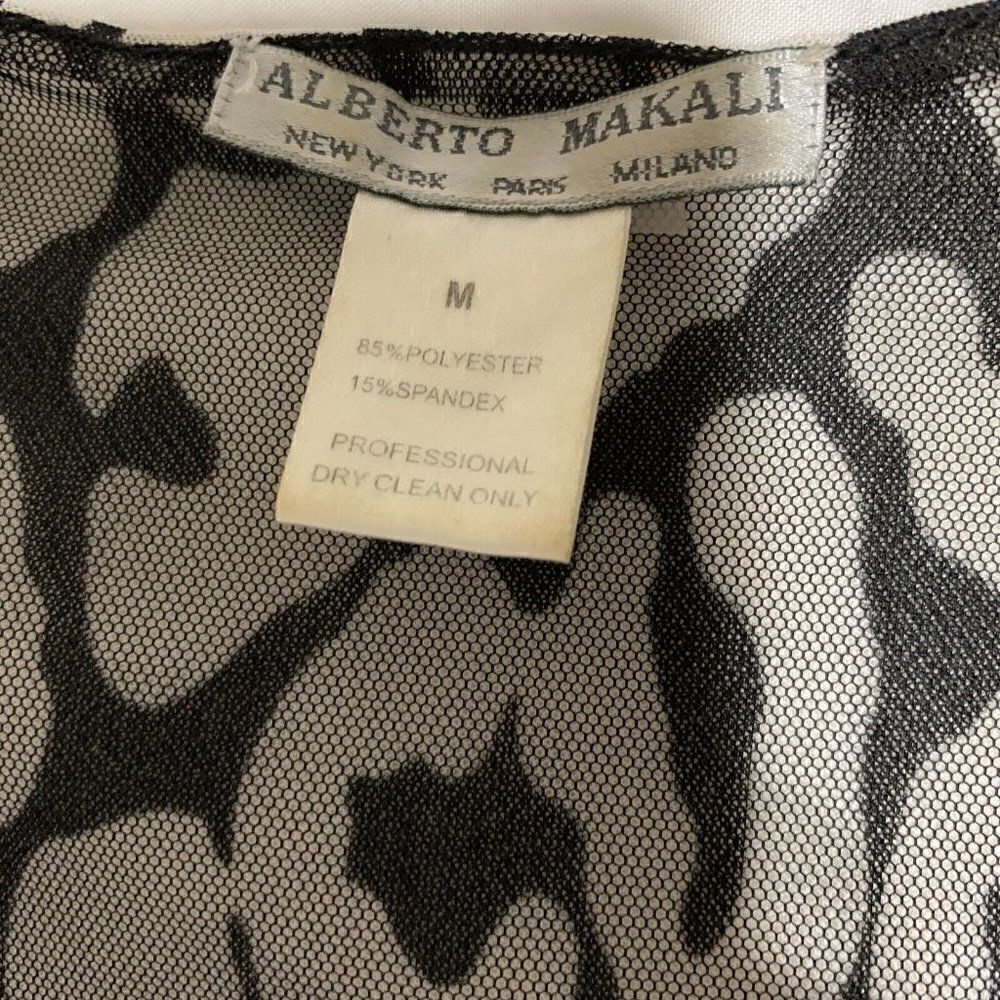 alberto makali womens black white v neck mini dress medium - Picture 3 of 7